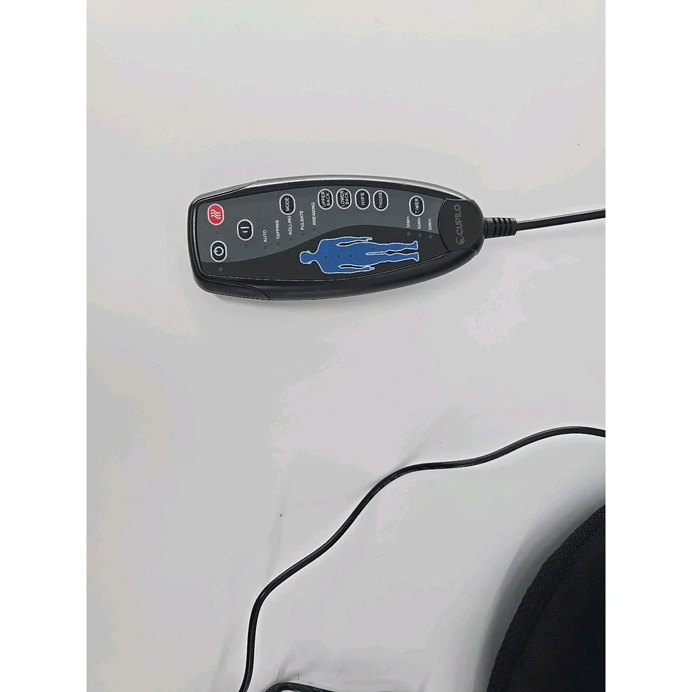 Cupilo Massage Cushion W/ Heat 100% Polyester- Free Shipping Open Box‎ CPL 2102